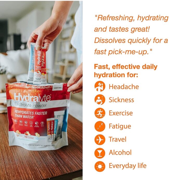 Hydralyte Electrolyte Hydration Powder Packets