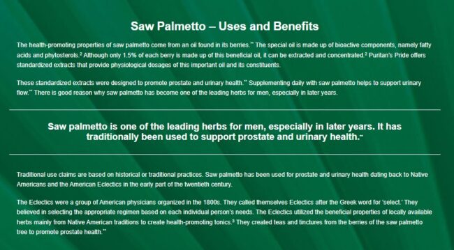 Puritans Pride Prostene Prostate Support Formula