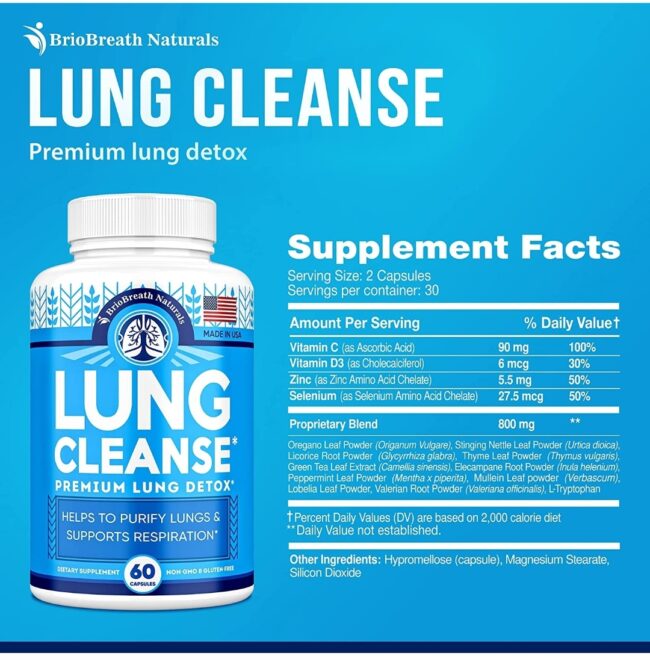 BrioBreath Naturals Lung Cleanse - Respiratory System & Mucus Clear