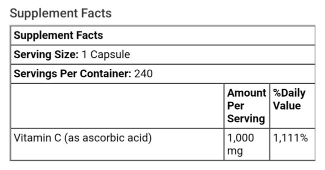 California Gold Nutrition Gold C Vitamin C 1,000mg