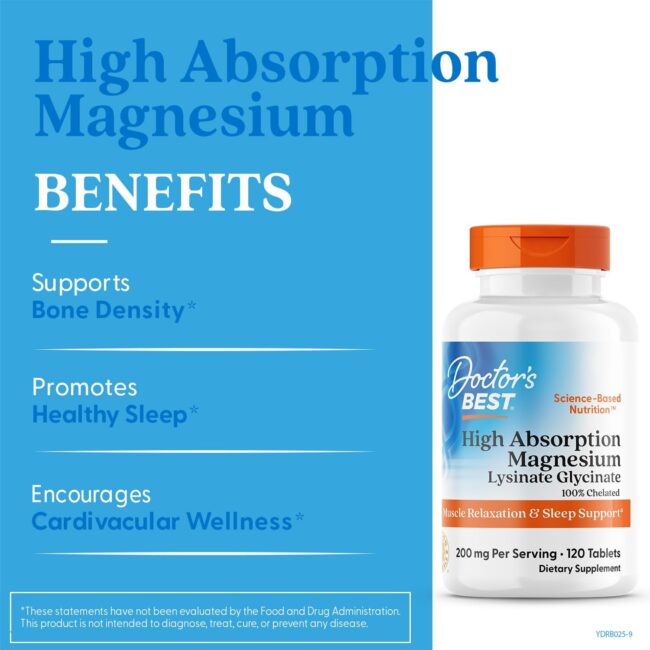 Doctor's Best High Absorption Magnesium 100mg
