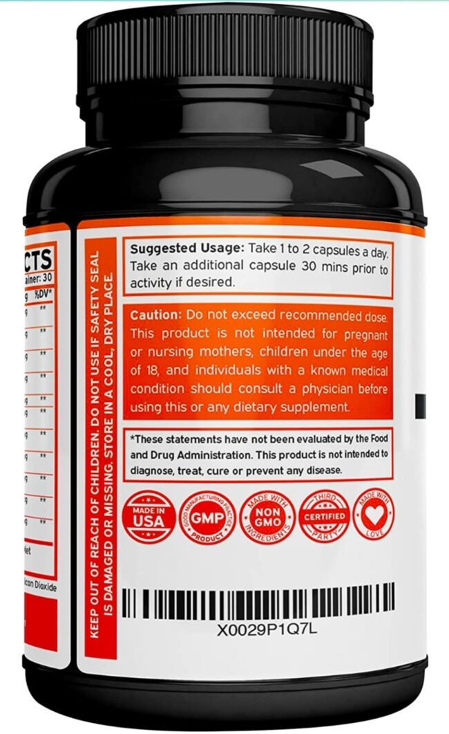 Dorado Nutrition Horny Goat Weed For Men and Women 1590mg Maximum Strength - Joint & Back Support
