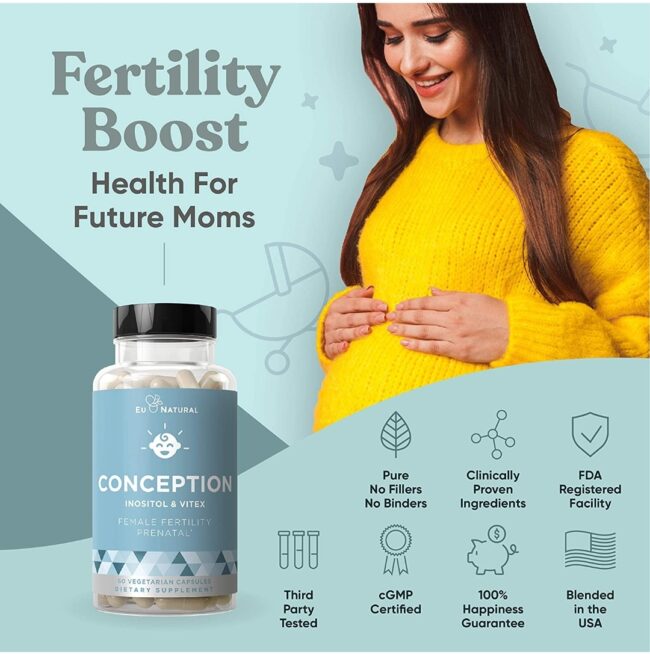 Eu Natural Conception Female Fertility Prenatal Vitamins - Regulate Your Cycle, Aid Ovulation