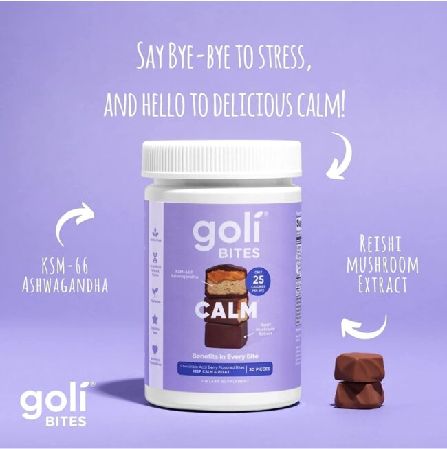 Goli Nutritions Ashwagandha Calm Bites - Reduce Stress & Promotes Relaxation