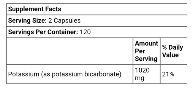 Life Enhancement Potassium Basics - Support Healthy Blood Pressure, Muscle Mass, Bones