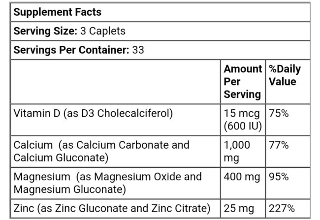 Nature's Bounty Calcium Magnesium Zinc - May Reduce the Risk of Osteoporosis, Bone Health