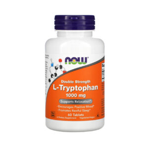 Now Foods L-Tryptophan Double Strength 1,000mg - Supports Relaxation, Encourages Positive Mood