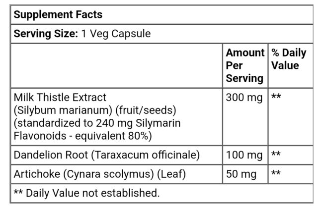 Now Foods Double Strength Silymarin 300mg - Milk Thistle Extract to Support Liver Function