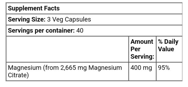 Now Foods Magnesium Citrate - Nervous System Support & Support Energy Production
