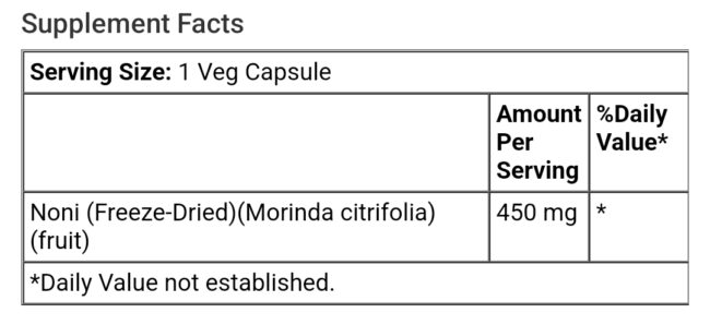 Now Foods Noni 450mg - Free Radical Scavenger, DIabetic, Anxiety, Blood Pressure