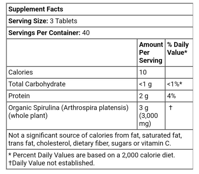 Now Foods Certified Organic Spirulina 1,000mg