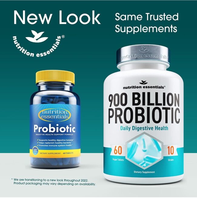 Nutrition Essential 900 Billion CFU Probiotic for Women & Men - Daily Digestive Health