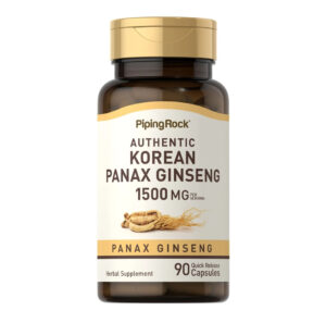 Piping Rock Authentic Korean Panax Ginseng 1500mg To Strengthe