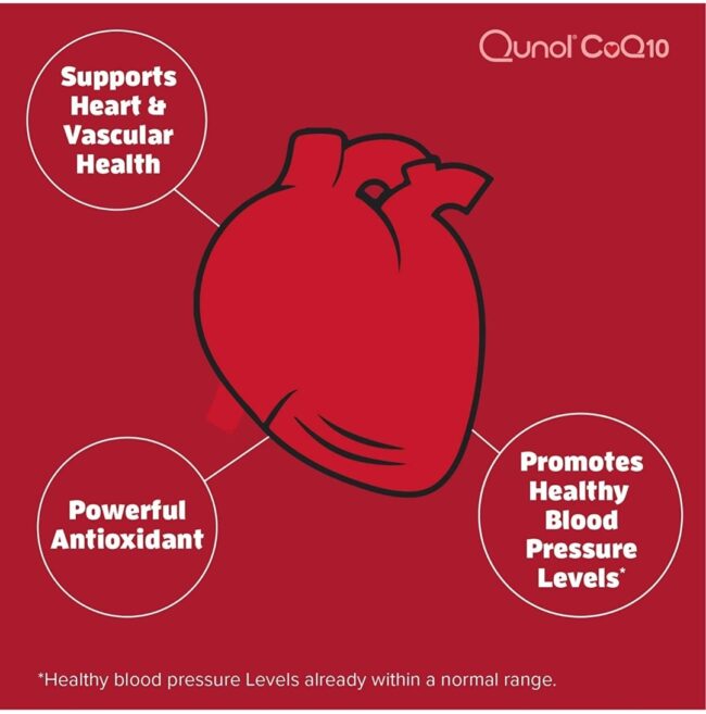 Qunol Ultra CoQ10 100mg 3x Better Absorption, Patented Water & Fat Soluble Natural Supplement Heart Health