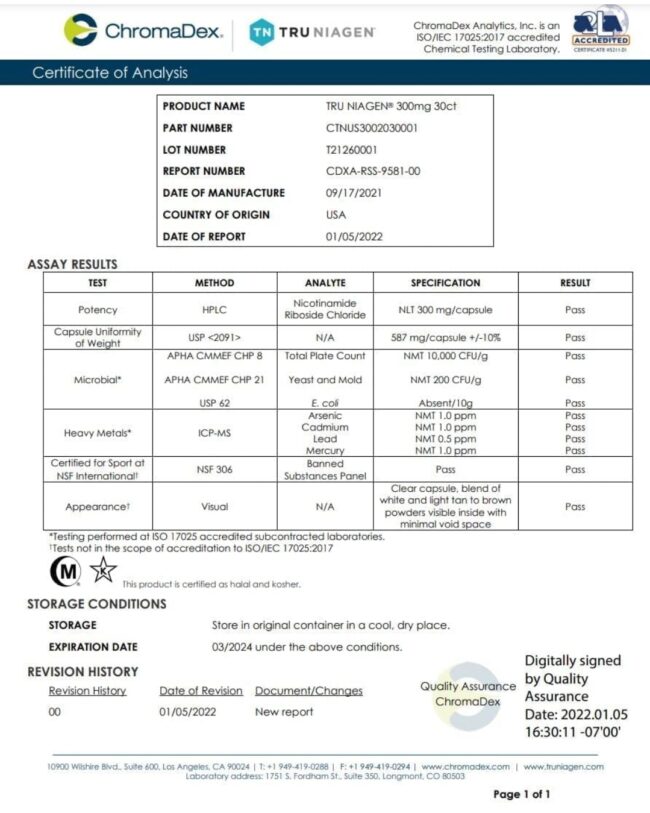 Tru Niagen 300mg Age Better - Multi Award Winning Patented NAD+ Booster & Cellular Energy Metabolism