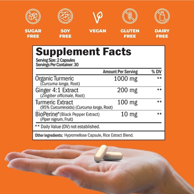 Vimerson Health Turmeric & Ginger - Reduce Occasional Joint Discomfort