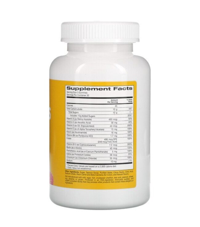 California Gold Nutrition Womens Multivitamin Gummies Fact 3