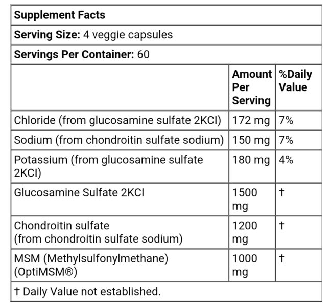 Doctor's Best Glucosamine Chondroitin MSM Healthy Joint Support