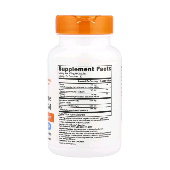 Doctor's Best Glucosamine Chondroitin MSM Healthy Joint Support