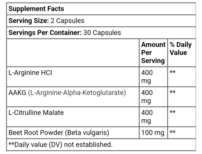 Havasu Nutrition L-Arginine Nitric Oxide Booster - Endurance, Energy & Heart Support