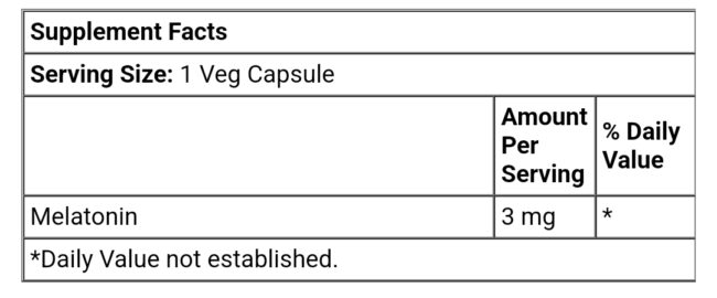 Now Foods Melatonin 3mg - Healthy Sleep Cycle