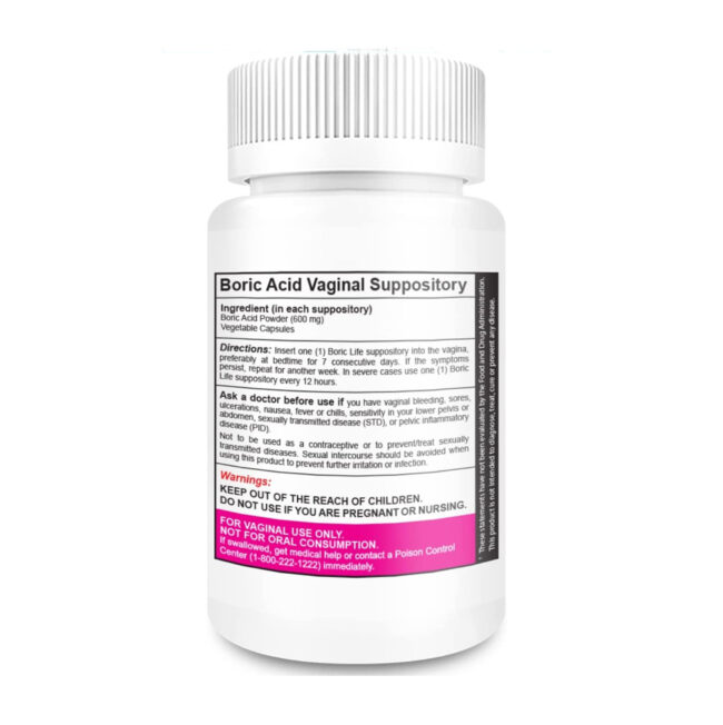 NutraBlast Boric Acid Vaginal Suppositories - Boric Life Intimate Health Support