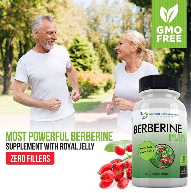 Doctor Recommended Supplement Berberine Plus 1200mg Support Healthy Immune System, Improves Cardiovascular Heart & Gastrointestinal Wellness