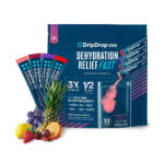 DripDrop ORS Hydration - Electrolyte Powder Packets - Grape Fruit Punch, Strawberry Lemonade & Cherry