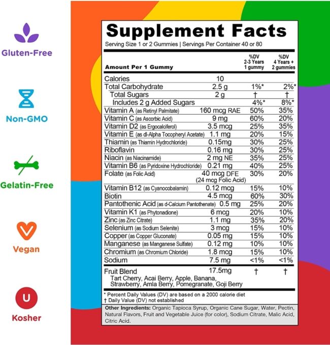 Goli Nutrition Complete Kids Multi Gummies
