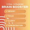 Vital Vitamin Brain Booster - Enhance Focus & Mind, Boost Concentration, Improve Memory & Clarity