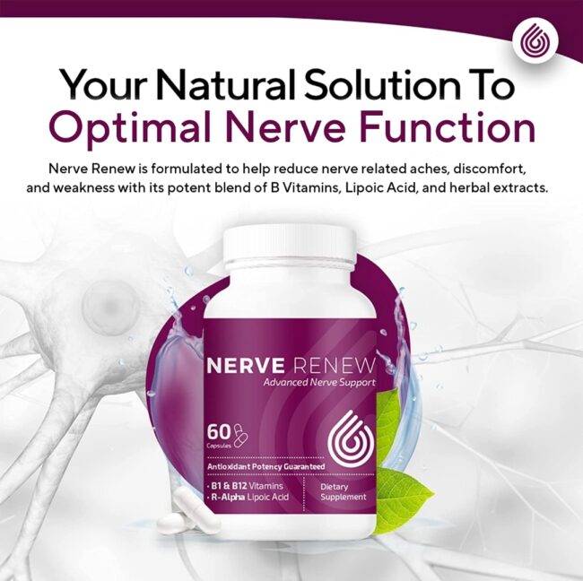 Life Renew Nerve Renew Advanced Nerve Support - Natural Nerve Discomfort Support with R-Alpha Lipoic Acid & Vitamin B Complex