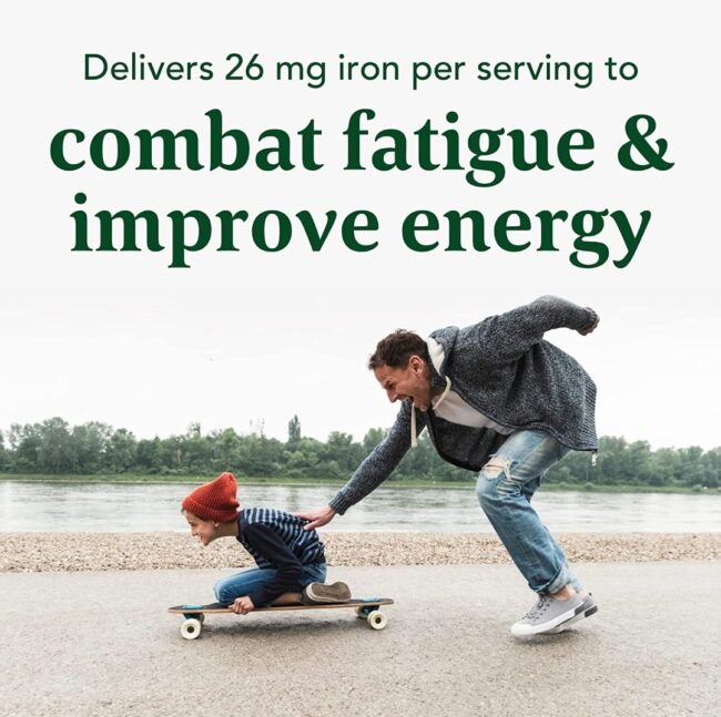 MegaFood Blood Builder - Increase Iron Levels without Nausea or Constipation - Energy Support with Iron, Vitamin B12 and Folic Acid