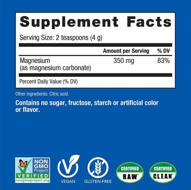 Natural Vitality Calm Magnesium Citrate Supplement Anti Stress Drink Mix Powder