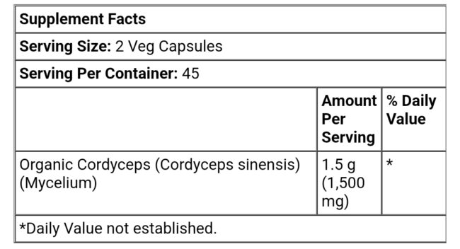 Now Foods Cordyceps 750mg - Healthy Immune Support & Healthy Vascular Function