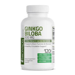 Bronson Nutrition Ginkgo Biloba 500mg - Supports Brain Function & Memory