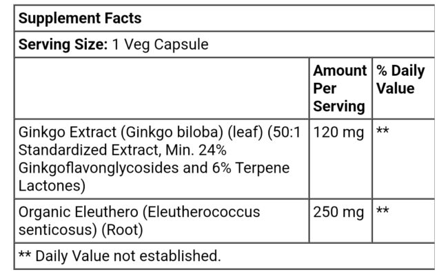 Now Foods Double Strength Ginkgo Biloba 120mg - Supports Brain Health