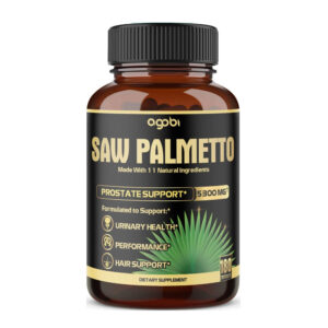 Agobi Saw Palmetto Extra Strength 5300mg - Prostate Support - Urinary Health, Performance & Hair Support