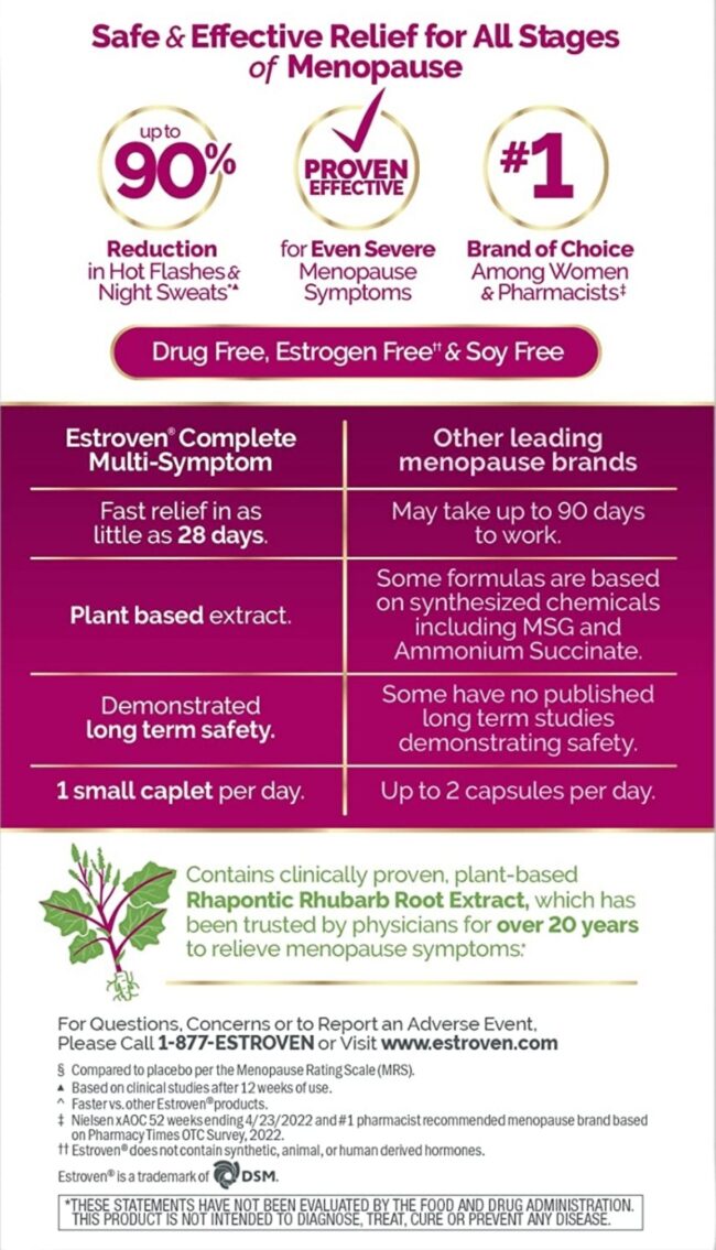 Estroven Complete Multi-Sympton Menopause Relief - Night Sweats & Hot Flash Relief