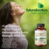 Futurebiotics Ashwagandha Extra Strength 3000mg - Stress Relief Formula, Natural Mood Support, Stress, Focus and Energy Support Supplement