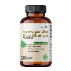 Futurebiotics Ashwagandha Extra Strength 3000mg - Stress Relief Formula, Natural Mood Support, Stress, Focus and Energy Support Supplement
