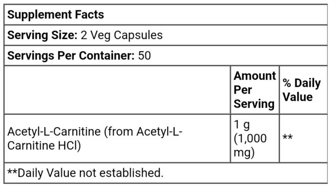 Now Foods Acetyl-L-Carnitine - Brain & Nerve Cell Function