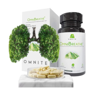 Omnite Omni Breathe Blend with NAC & Natural Herbs for Asthma Relief, Bronchial Health, Lung Cleanse & Detox For Smokers, Respiratory Wellness, Naturally Reduce Cough & Clear Mucus / Phlegm