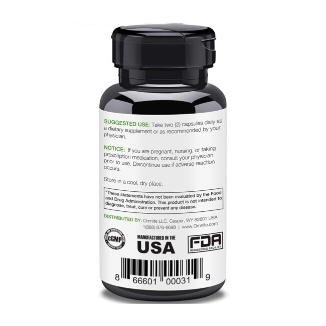 Omnite Omni Breathe Blend with NAC & Natural Herbs for Asthma Relief, Bronchial Health, Lung Cleanse & Detox For Smokers, Respiratory Wellness, Naturally Reduce Cough & Clear Mucus / Phlegm