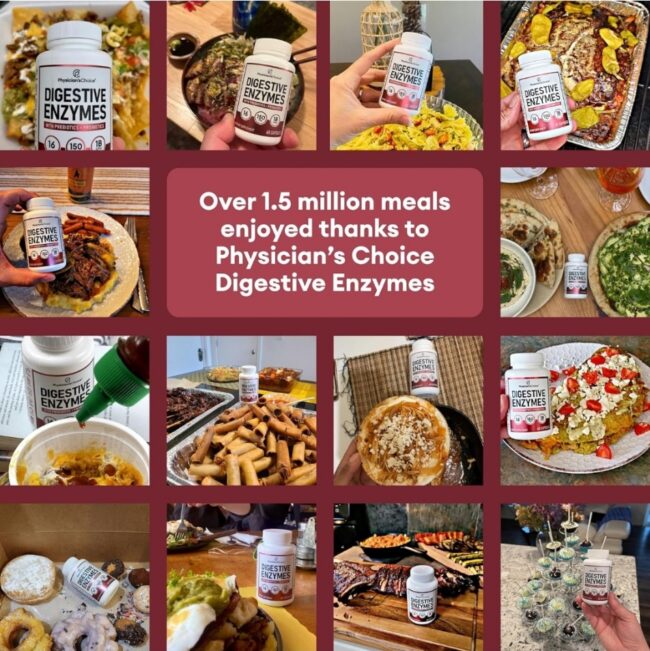 Physician's Choice Digestive Enzymes with Prebiotics + Probiotics for Digestive Health & Gut Health