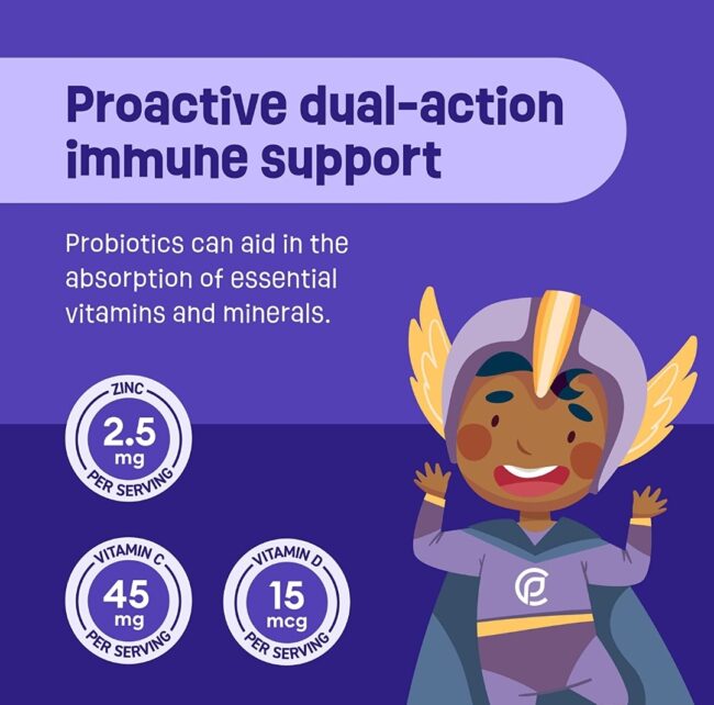 Physician's Choice Kids Probiotic - 7 Diverse Strains, Organic Prebiotics, Vitamin & Minerals - Immune & Digestion Support - No Allergens or Artificial Dyes