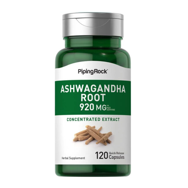 PipingRock Ashwagandha Root 920mg (per serving) - Stress Support