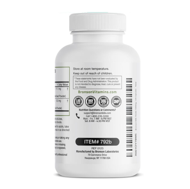 Bronson Nutrition Milk Thistle - Liver Health & Antioxidant Support