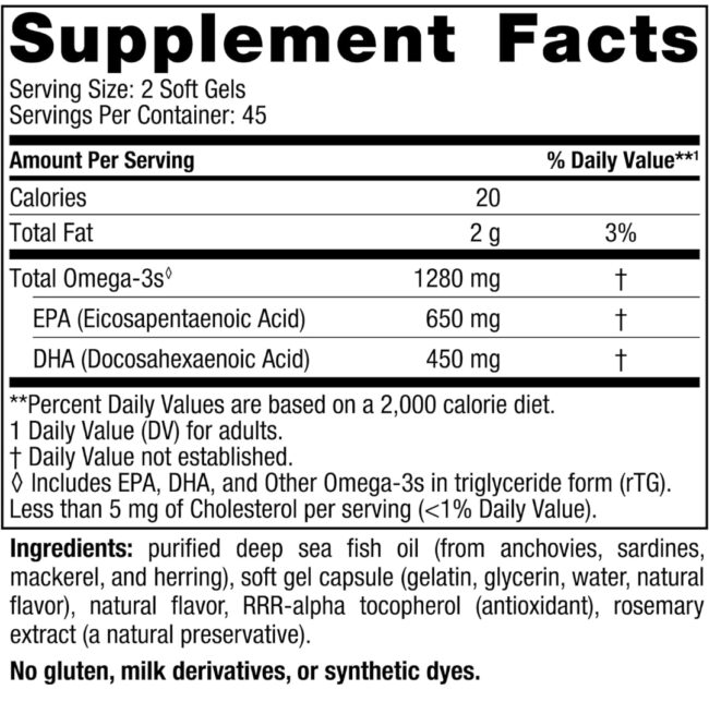 Nordic Naturals Ultimate Omega 3 with EPA & DHA Promotes Brain, Heart Health