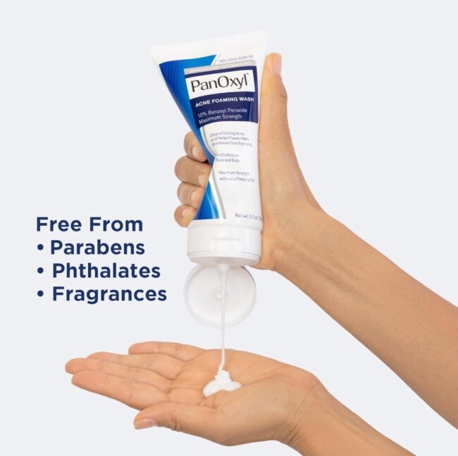 PanOxyl Acne Foaming Wash Benzoyl Peroxide 10% Maximum Strength Antimicrobial