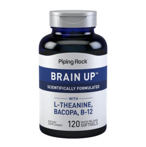 PipingRock Brain Up with L Theanine, Bacopa & Vitamin B12